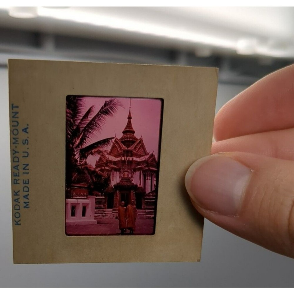 35mm Slide Bangkok Thailand Buddhist Monks Temple Monastery 1950s 50s 60s VTG